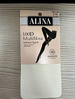 Колготи жіночі велюрові , матові  Alina Multifibra 100 den, яскраві кольори