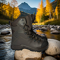 Берці всесизоні шкіряні коричневі військові Талан