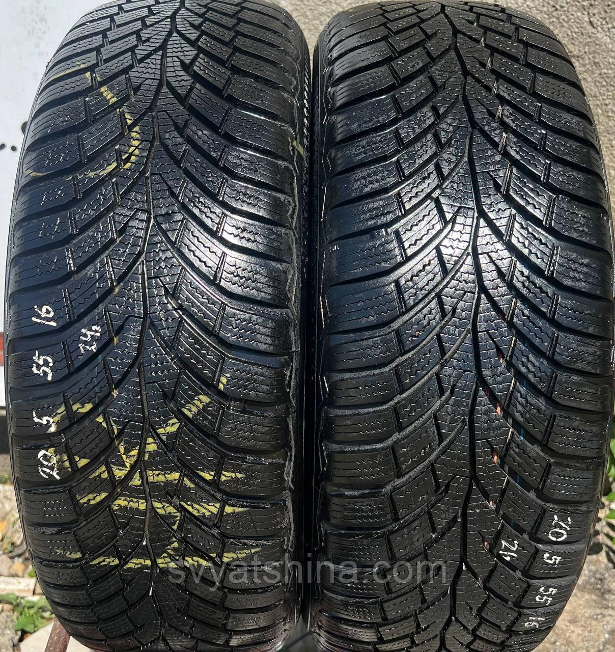 Шини б/у 205/55R16 Continental Winter Contact TS 870, зима, 8.8-8.5мм, рік 2021, пара