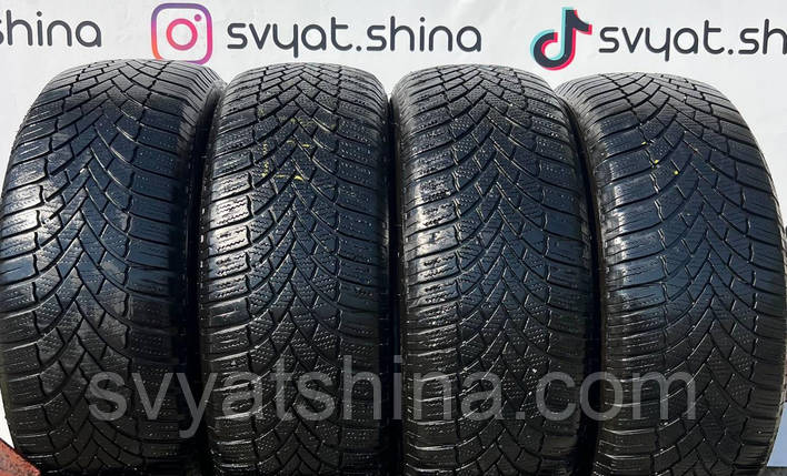 Шини б/у 205/60R16 BRIDGESTONE BLIZZAK LM 005 зима, залишок 5.9-5.3 мм, рік 2021, комплект 4 шт, фото 1