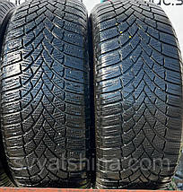 Шини б/у 205/60R16 BRIDGESTONE BLIZZAK LM 005 зима, залишок 5.9-5.3 мм, рік 2021, комплект 4 шт, фото 2