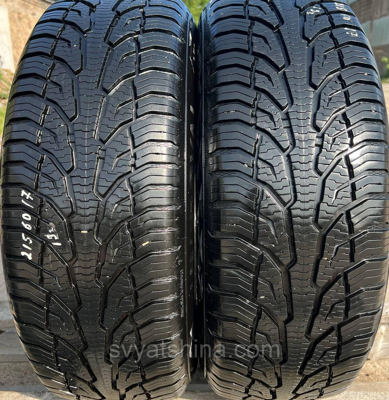 Шини б/у 215/60R17 UNIROYAL Season Expert 2 всесезонні, рік 2019, залишок 7.4-7 мм
