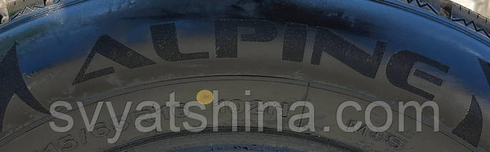 Шини б/у 215/65R16 ALPINE DIMAX зимові, глибина протектора 7.1-6.2мм, рік 2024, пара., фото 4