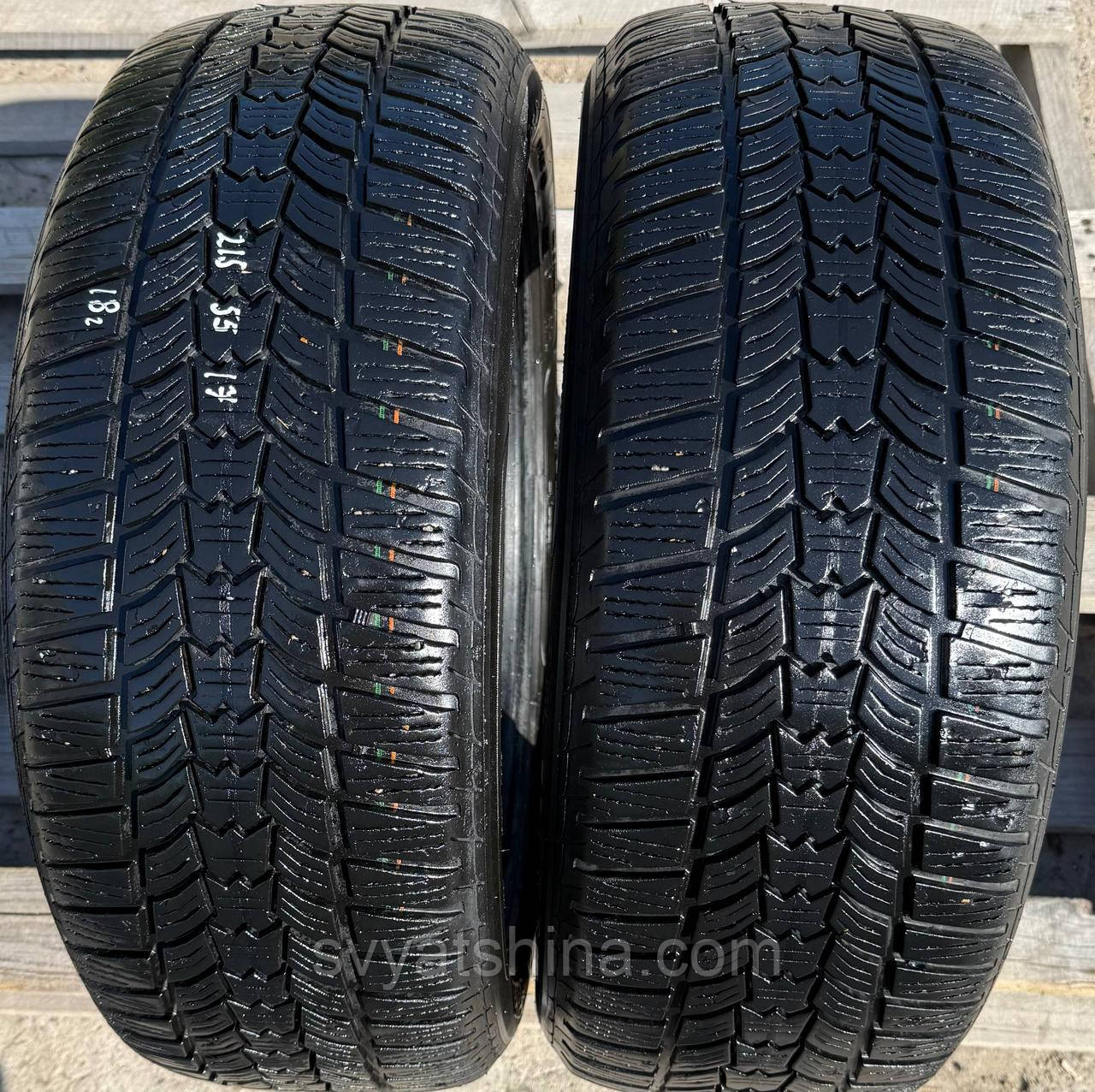 Шини SAVA Eskimo hp2 225/55R17 зимові, б/у, 2018 року, залишок 7-6.5-5.5 мм, 2 шт.