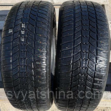 Шини SAVA Eskimo hp2 225/55R17 зимові, б/у, 2018 року, залишок 7-6.5-5.5 мм, 2 шт., фото 1
