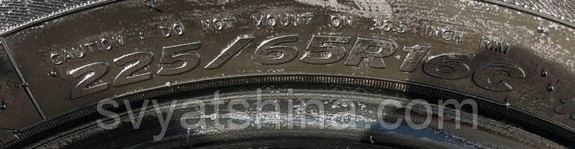 Шини б/у HANKOOK WINTER RW 06 225/65R16c, зима, залишок 9.1-8.1 мм, 2016 рік, комплект 4 шт, фото 5