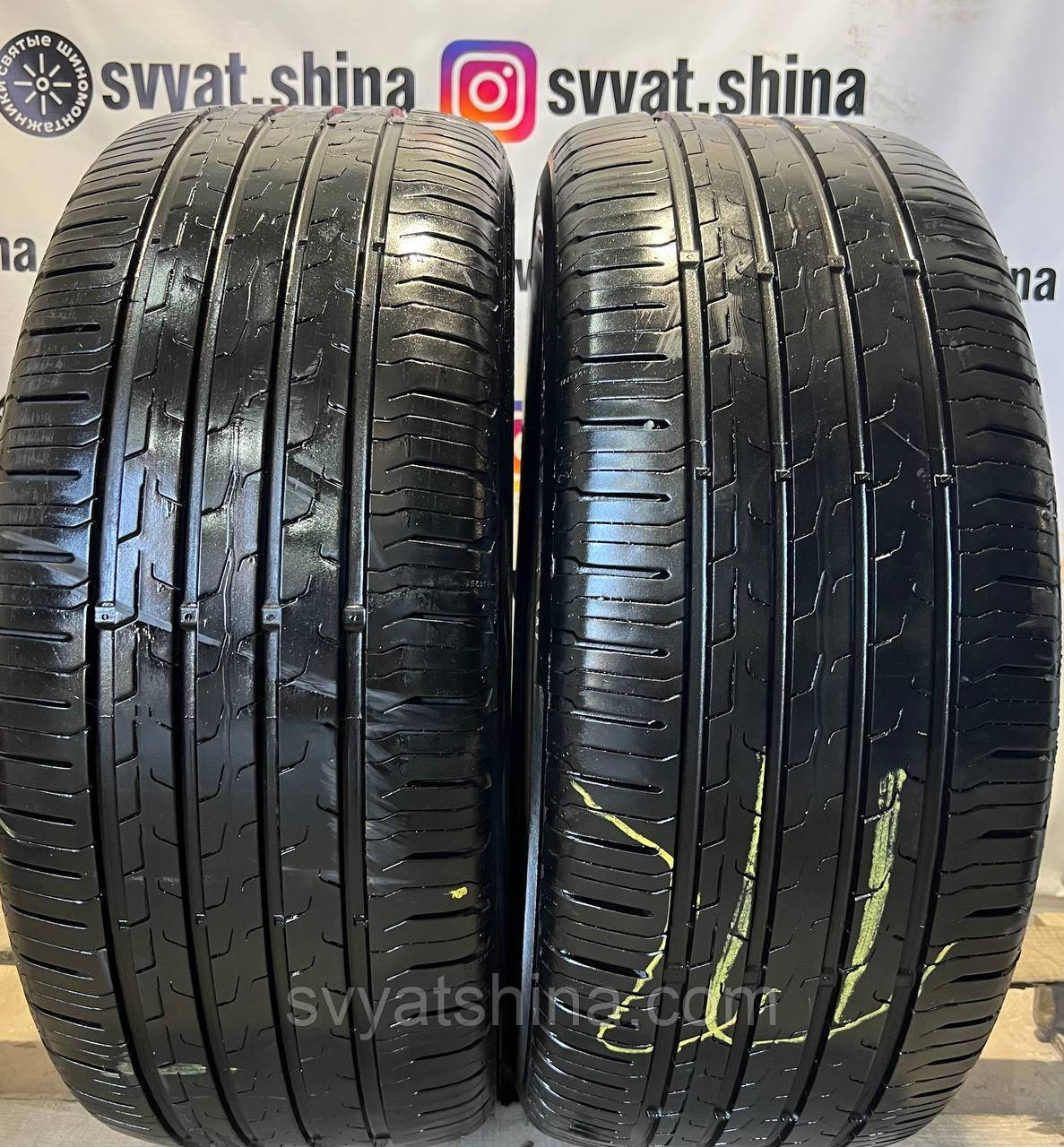 Шини б/у 235/45R18 Continental Eco Contact 6, літні, залишок 6.3-6.2 мм, рік 2022, пара
