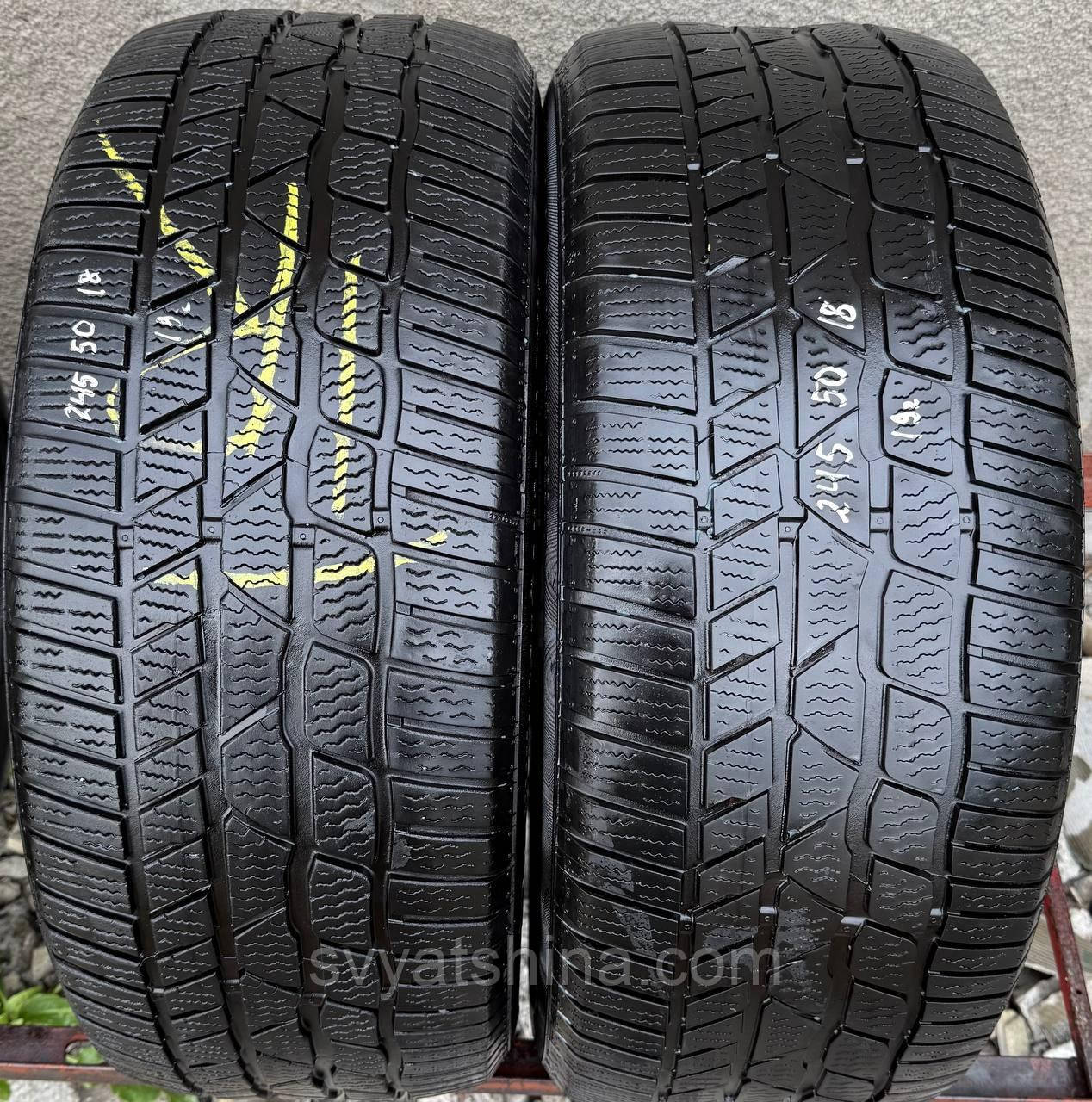 Шини 245/50R18 Continental Conti Winter Contact TS830p, зимові, б/у, 2019 року, залишок 6.8-5 мм