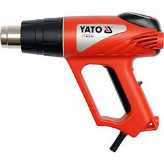 Будівельний фен з LCD-дисплеєм YATO 2 кВт 600° + аксесуари і кейс YT-82293