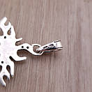 Срібний хрестик з білим фіанітом. Чоловічий кулон срібло 925 проба, фото 8