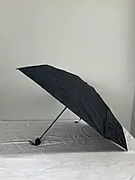 Парасолька компактна чорна ручна, складана парасоля для дощу універсальна, у сумочку, в рюкзак
