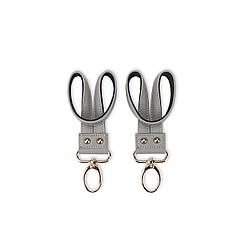 Кліпси для коляски з ЕКО-шкіри - Сірий