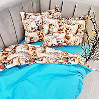 Дитячий КОМПЛЕКТ ПОСТІЛЬНОЇ БІЛИЗНИ. Тканина РАНФОРС-БАВОВНА. Кошенята 5д