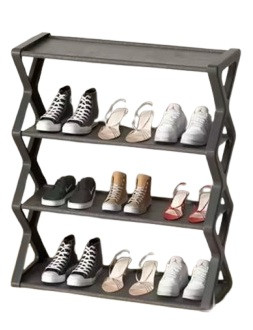 Полиця-підставка для зберігання взуття на 4 поверхи AND XL-1491 Jw, фото 1