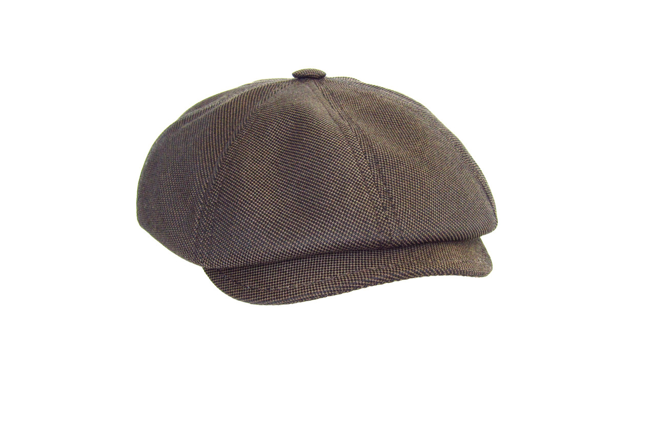 Чоловіча кепка восьмиклинка хуліганка коричнева демісезонна DAVANI 93003, фото 1