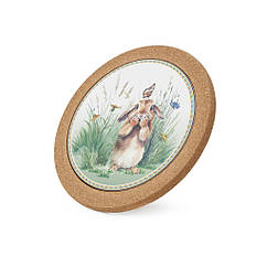 Подставка под горячее "Rabbit" 20х1см из пробкового дерева и доломита Fissman