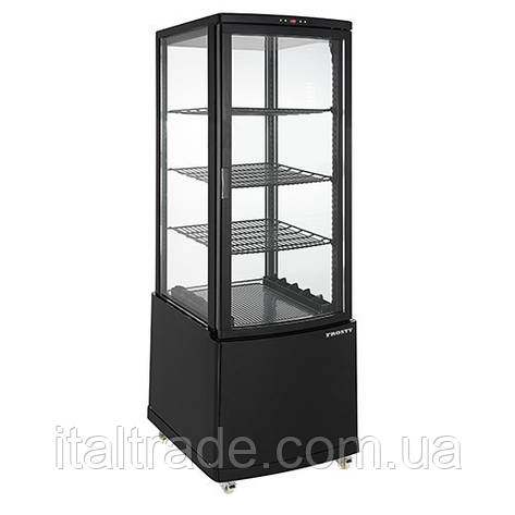 Шафа-вітрина холодильна Frosty RT215C-3 чорна об'ємом 215 л підлогова, фото 1