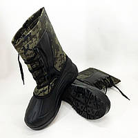 Гумові утеплені чоботи чоловічі короткі 46р 30, 5см, Бурки повстяні, Черевики чоловічі спецвзуття IR-56