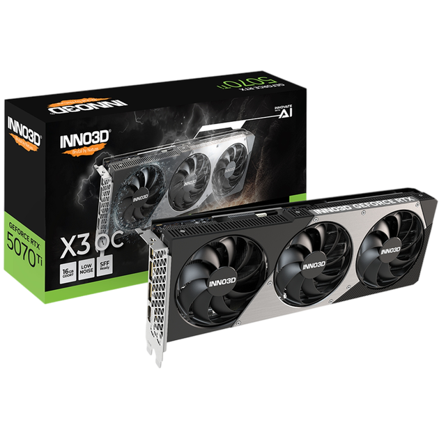 Відеокарта GeForce RTX5070 Ti 16GB Inno3D X3 OC (N507T3-16D7X-176068N)