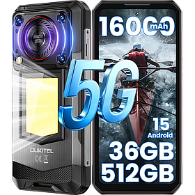 Захищений смартфон Oukitel WP56 Black 5G NFC 12/512Gb MTK7050 16000mAh Android 15