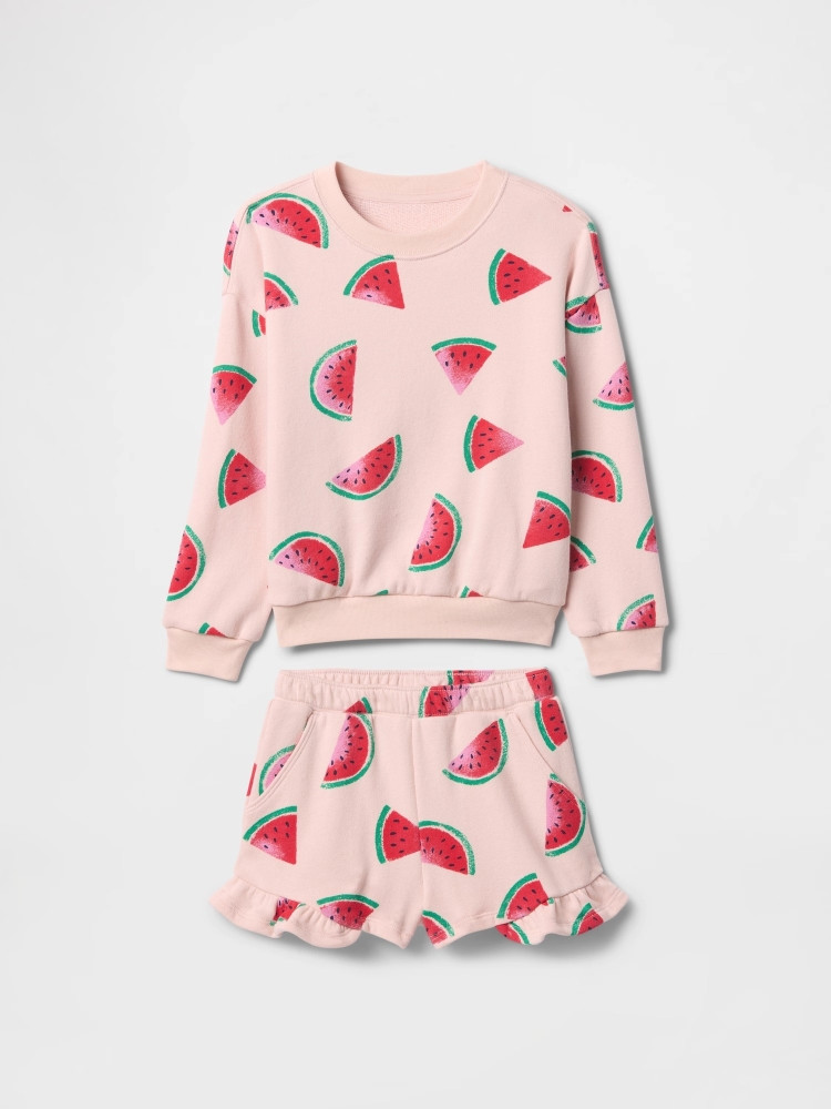 Дитячий костюм GAP світшот та шорти 1159843221 (Рожевий 3), фото 1