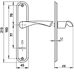 Ручки для металевих дверей F-77-012 Хром, фото 3