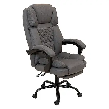 Комп'ютерне крісло до 150 кг DEXON ELITE з тканини зручне посилене офісне крісло керівника директора для кабінету офісу будинку С
