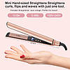 Міні-праска для волосся KS-S001 - керамічний випрямляч для короткого волосся та локонів, дорожній, фото 4