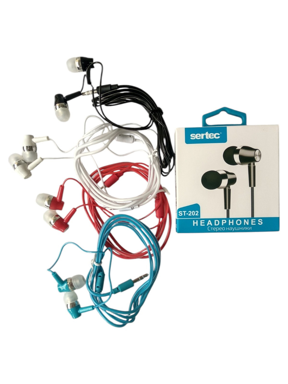 Навушники провідні Sertec ST-202 White (силіконовий шнур)