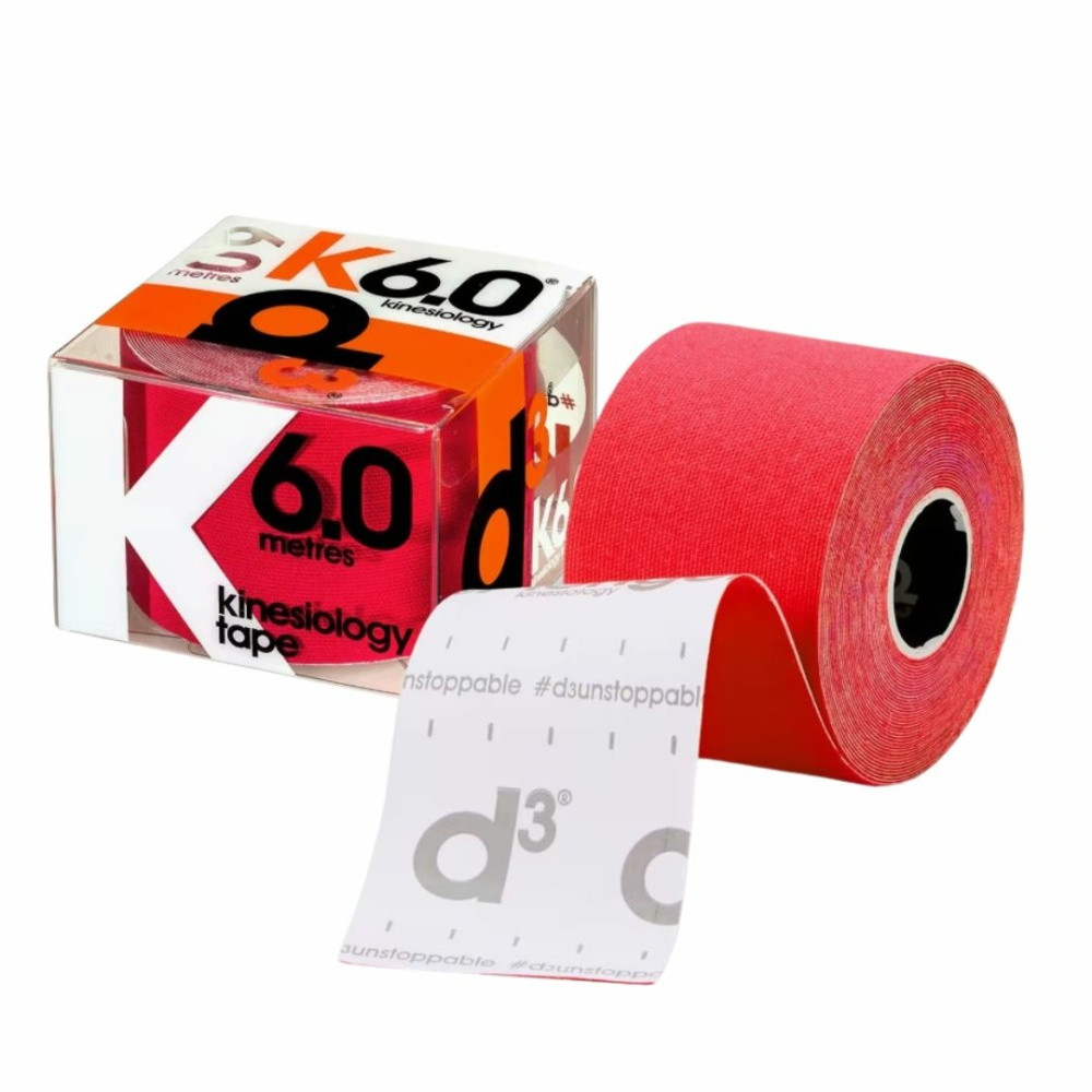 Кінезіо тейп D3 K6.0 (50 мм * 6 м) червоний