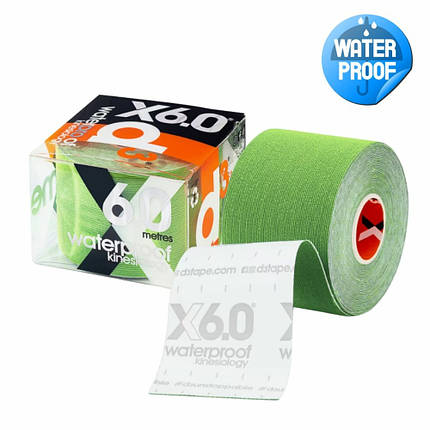 Кінезіо тейп водонепроникний D3 X6.0 Xtreme (50 мм * 6 м) лайм, фото 1