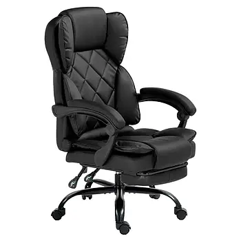 Комп'ютерне крісло до 150 кг DEXON PRIME з екошкіри зручне посилене офісне крісло керівника директора для кабінету офісу будинку Ч