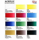 Набір акрилових фарб "ROSA Studio" /080/, 12 кольорів по 20 мл, у блістері, фото 2