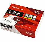 Набір акрилових фарб "ROSA Studio" /080/, 12 кольорів по 20 мл, у блістері, фото 3