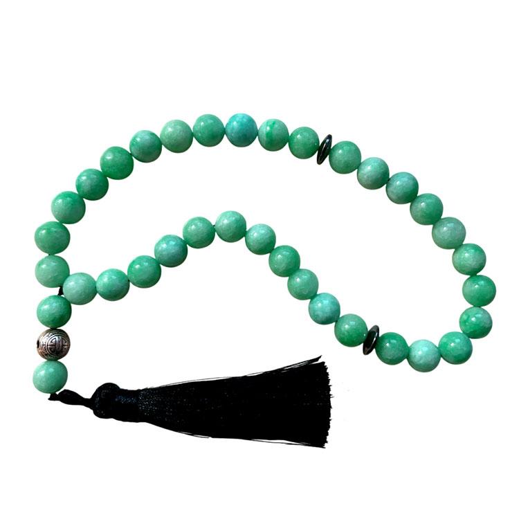 Чотки з Амазоніту з мельхіоровими вставками, фото 1