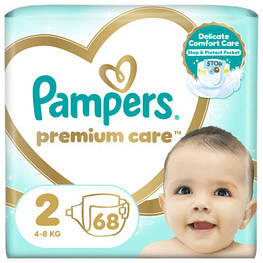 Підгузки Pampers Premium Care Розмір 2 (4-8 кг) 68 шт (8001841104874) - оригінал