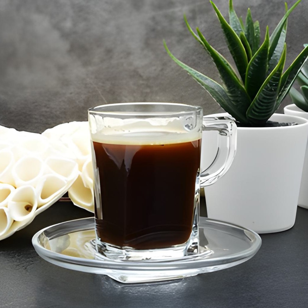 Набір чашок із блюдцями Carre 75 мл Pasabahce 12 предметів