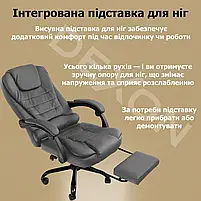Комп'ютерне крісло до 150кг DEXON OPTIMA з екошкіри зручне посилене офісне крісло керівника директора для кабінету офісу будинку С, фото 9