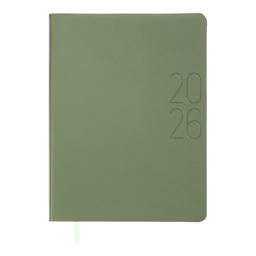 Щоденник датов. 2026 MORANDI STYLE, A5, зелений, штучна шкіра, фото 1