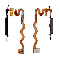 Шлейф для Motorola Moto E14, Moto G15, Moto G24, чорний, зі сканером відбитків пальців (Touch ID)