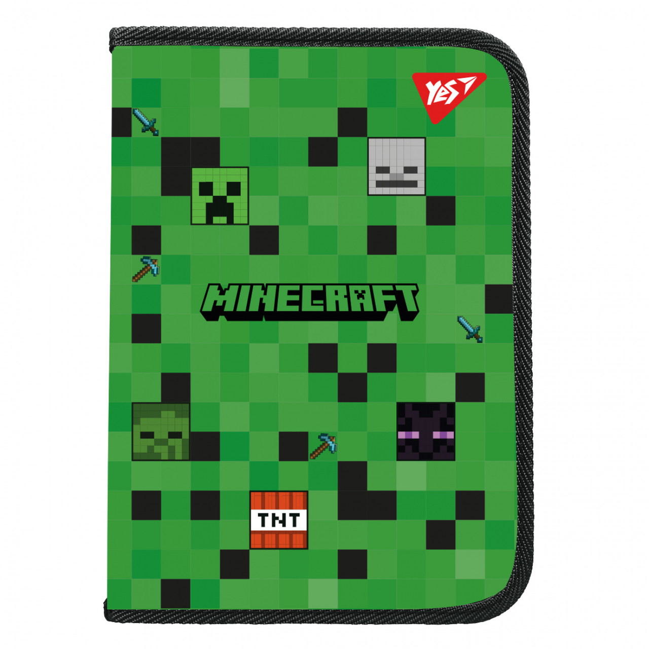 Папка факультативна пластикова на блискавці Yes Minecraft з кишенею А4, фото 1