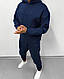 Чоловічий спортивний костюм на флісі з капюшоном. Чорний/темно-синій/графіт/хакі. М; L. - фото 5 - id-p2747250227