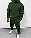 Чоловічий спортивний костюм на флісі з капюшоном. Чорний/темно-синій/графіт/хакі. М; L. - фото 4 - id-p2747250227