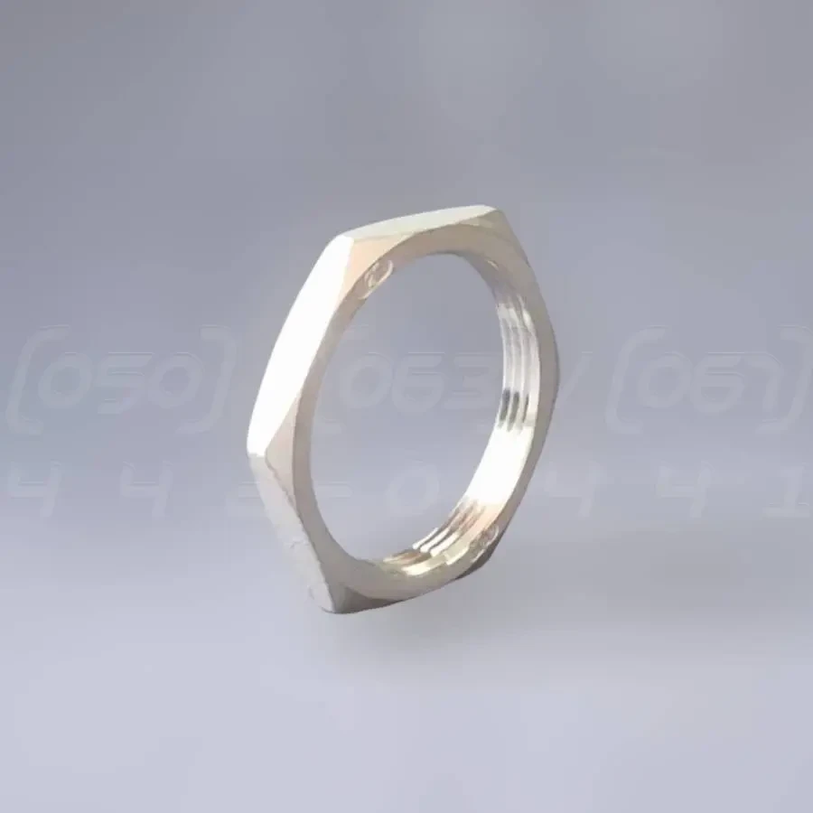 Контргайка муфтова нержавіюча Ду50 (2"), н/ж сталь AISI304, різьба BSPP G2", Class 150 (PN20), фото 1