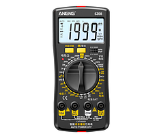 Мультиметр ANENG AN-SZ08+, вимірювання: V, A, R, C, T, F, функція hFE