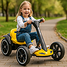 Дитячий електрокарт 110x58x60см, до 30 кг, M 6072, Жовтий / Електрокарт дитячий одномісний / Електрокартинг, фото 2