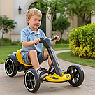 Дитячий електрокарт 110x58x60см, до 30 кг, M 6072, Жовтий / Електрокарт дитячий одномісний / Електрокартинг, фото 6