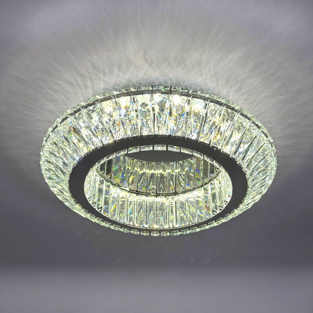 Стельова світлодіодна люстра світильник з кришталем Linisoln 9618-500 C, фото 1