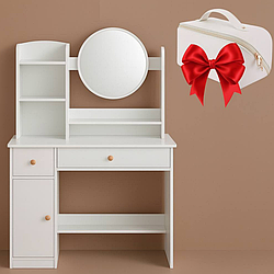 Столик для макіяжу 130*80*40 см, STL-MD 73 + Подарунок Косметичка / Косметичний стіл