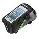 Велосумка на раму + місце під смартфон 6,5", VELORITM / Водонепроникна велосипедна сумка на раму, фото 3